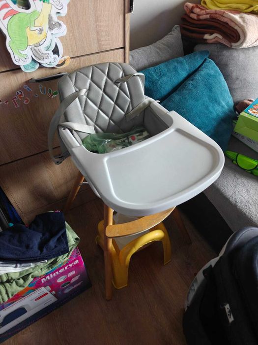 Scaun de Masă pentru Copii 2 în 1 cu Cadru din Lemn Kikka Boo