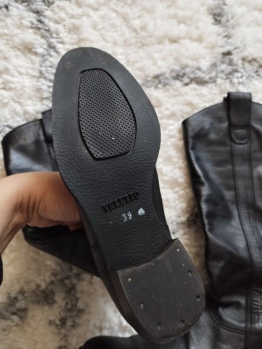 Черни ботуши, ботуши естествена кожа,