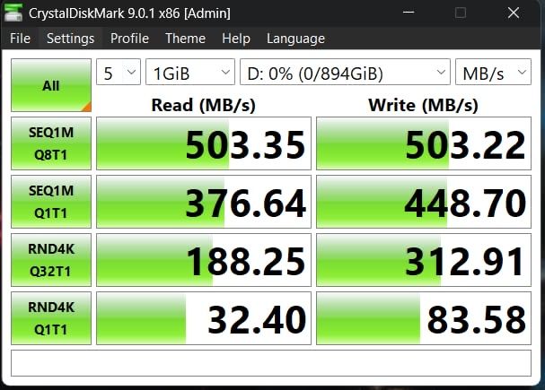 SSD Kingston A400 960GB SATA III – 2.5" – 99% Health – Testat