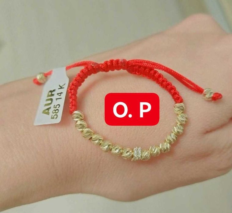 Brățări cu biluțe din aur de 14k, inele 
 și reparații brățări șnur