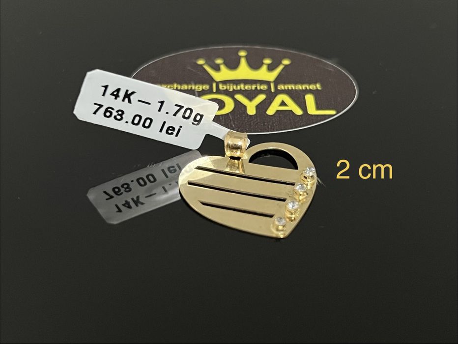 Bijuteria Royal CB : Pandant aur 14k 585  1,70 gr