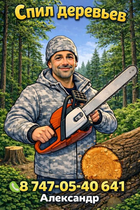 Кранирование,спил деревьев.