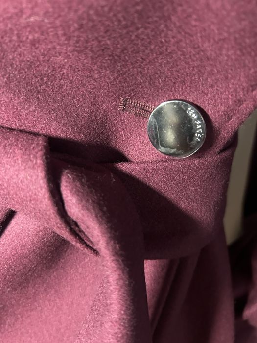 Palton Ted Baker nou cu eticheta, marime 2 ( M) , bordo, lana ,casmir