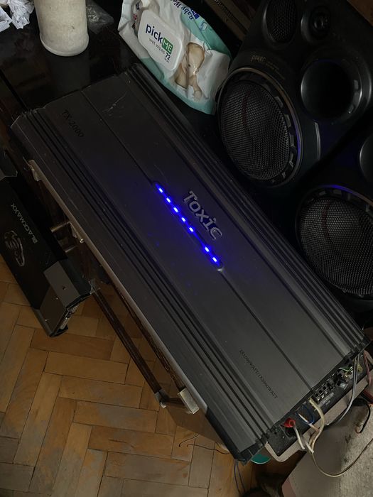 TOXIC (Черепа) -Качествен и Мощен 2 канален авто бас усилвател за кола