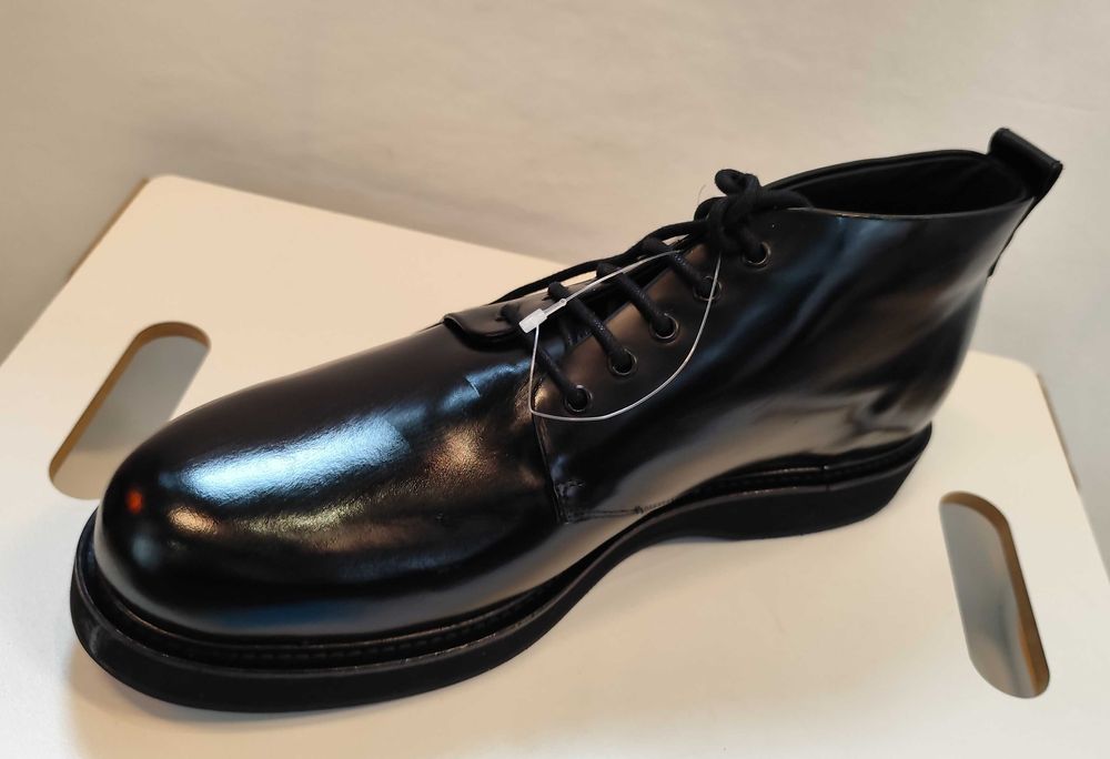 Ghete lace up 45 premium Massimo Dutti NOI piele naturala lucioasa