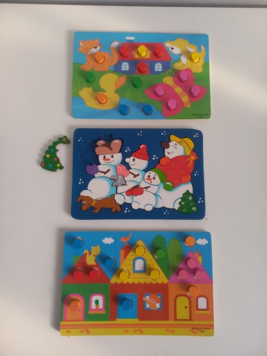 Деревянные пазлы,вкладыши