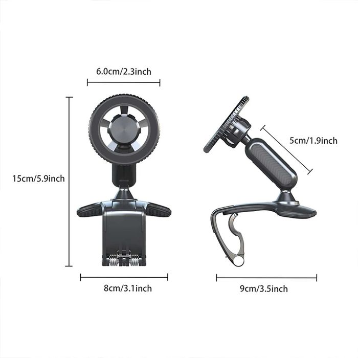 Suport Auto Magnetic pentru Telefon – Rotire 360° și Prindere Puternică