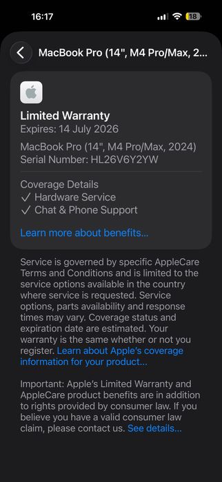 НОВ MacBook Pro 14" M4 PRO Chip 12CPU/16GPU/48RAM/512 SSD/