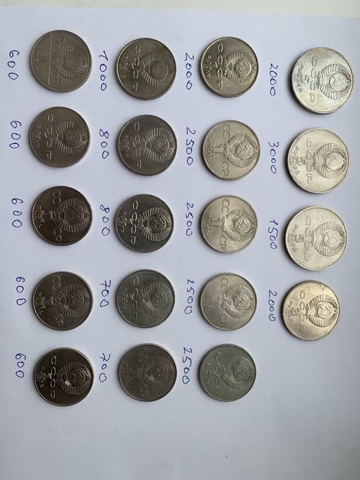 Рубли СССР с 1965 по 1991.