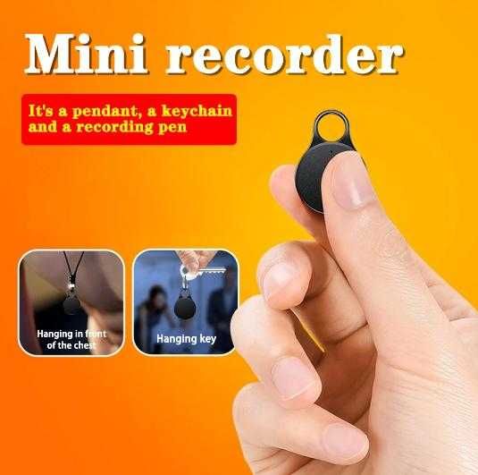 Android OTG MP3 Плеър Колие Ключодържател Подслушвател Ултрасензитивен Диктофон Гласова Активация Omnidirectional Двоен Динамичен Микрофон Обхват 200М