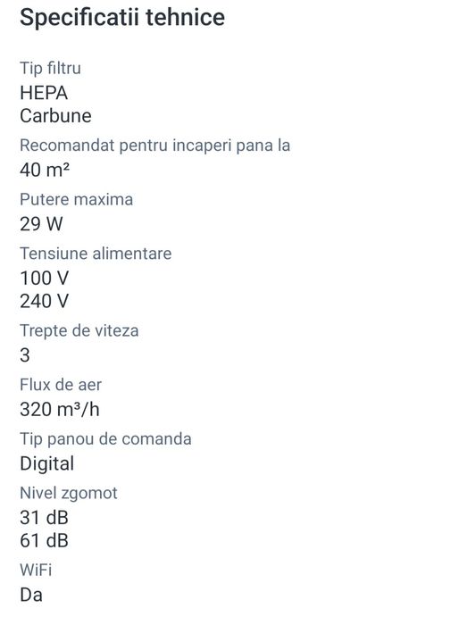 Purificator de aer Xiaomi Mi Air 3C