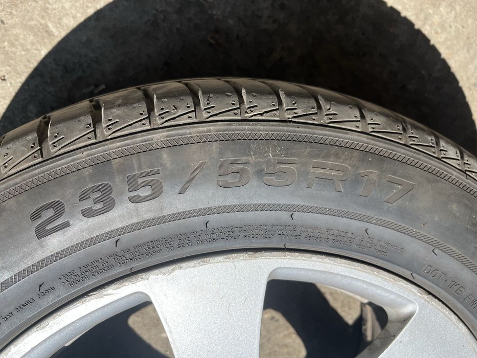 Джанти 5 броя с 4 нови гуми Mercedes 17 цола