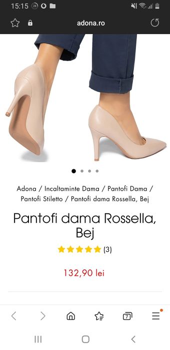 Pantofi stiletto bej 39
