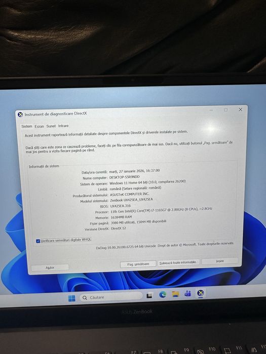 Laptop Asus ZenBook 14 UX425EA | Intel I7 Gen 11 |16GB RAM 512GB SSD