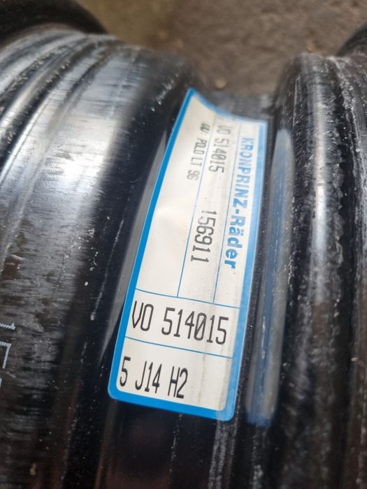 Set 4 x Jante tabla originale vw polo 9N 5x100 R14