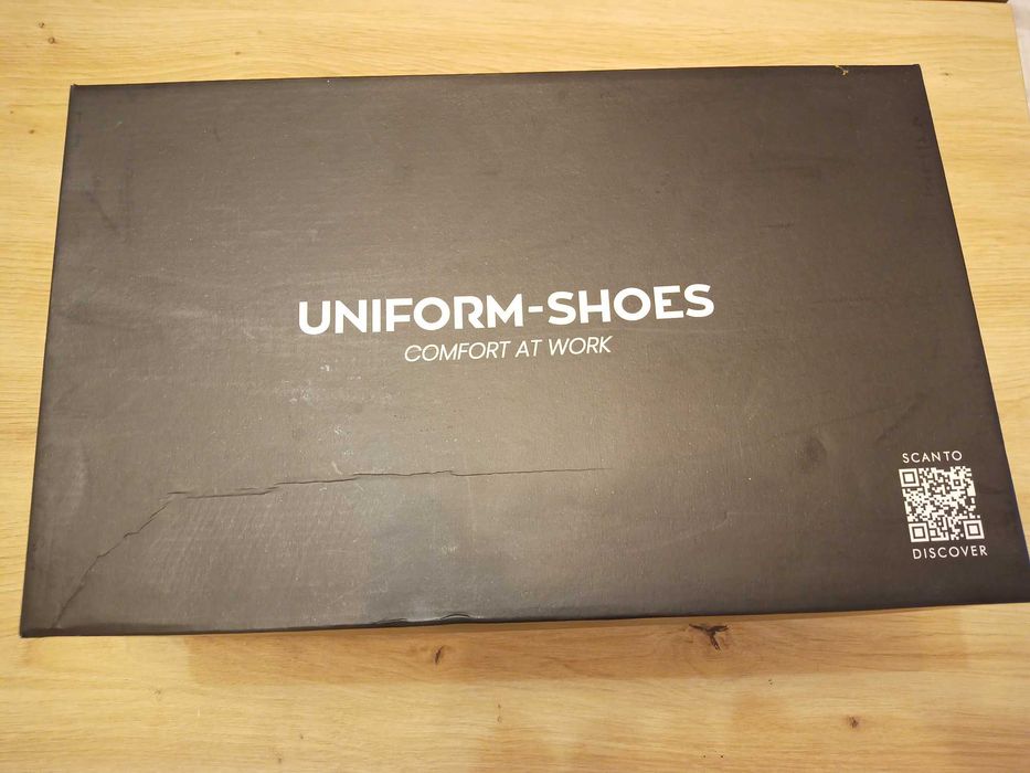 Pantofi piele uniforma negri noi 44