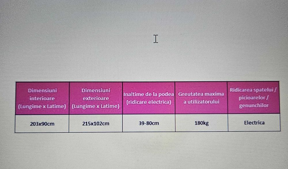 Vand pat electric medical premium Libra pentru bolnavi cu 5 functii
