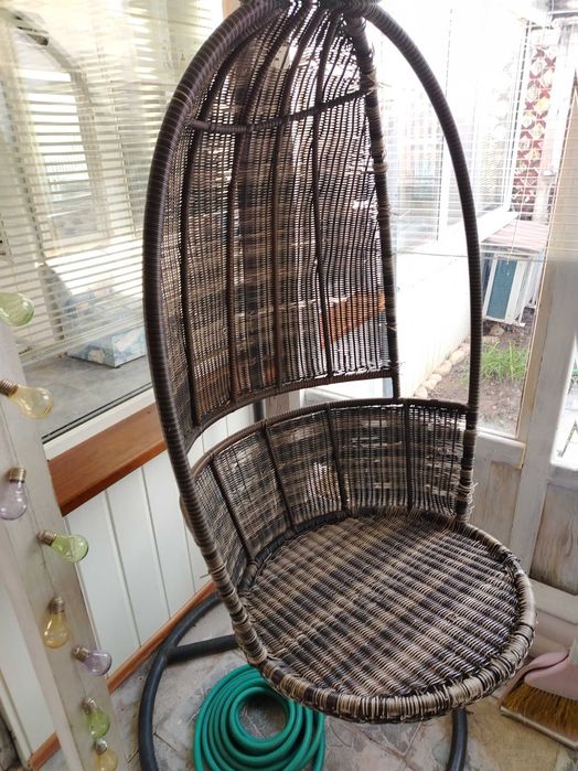 Люлка градинска метал и ратан 2м на 85см