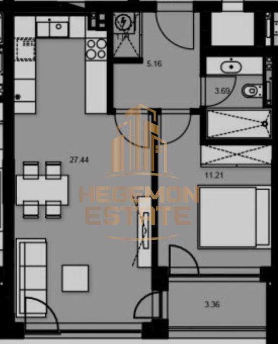 Продава се Двустаен апартамент в Варна, Цветен квартал - 69 кв.м за 1220 €/кв.м - Снимка #1