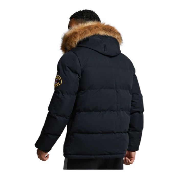 Мъжко зимно яке Zanetti Canada с естествен пух – ЧЕРНО