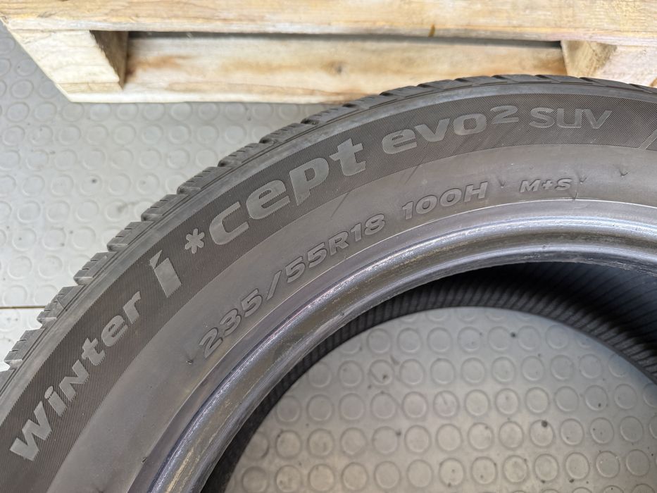 2бр. ЗИМНИ ГУМИ С Борд 235/55R/18 -HANKOOK- DOT:3617- 3.6мм. *40€ Комплект*