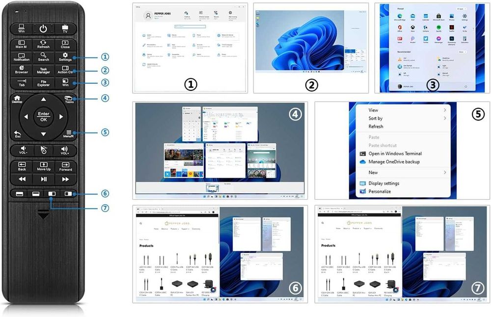 Pepper Jobs W10 Air Mouse GARANȚIE + cutie completă - RAR