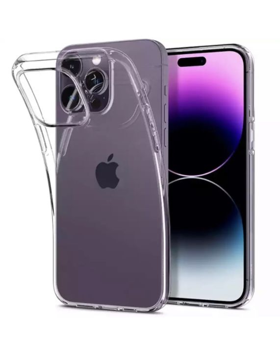 Husa Slim G Case Transparent/Neagra Iphone 14/15/16E/17 Air Pro Max