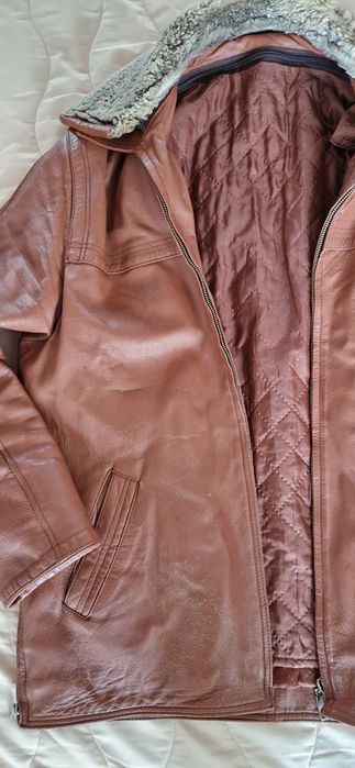 Зимно кожено мъжко яке