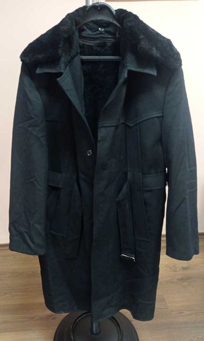 Мъжка шуба с подвижна подплата от агнешка кожа