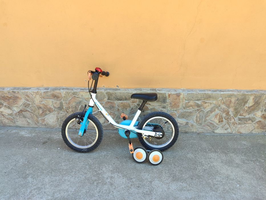 Bicicleta 14" BTWIN Discover 100 + roți ajutătoare
