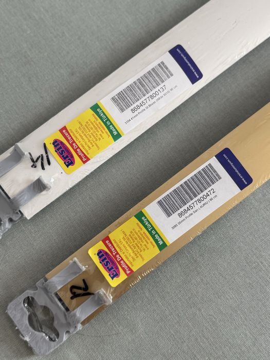 Profile decorative JESSY – alb & auriu, 90 cm, noi