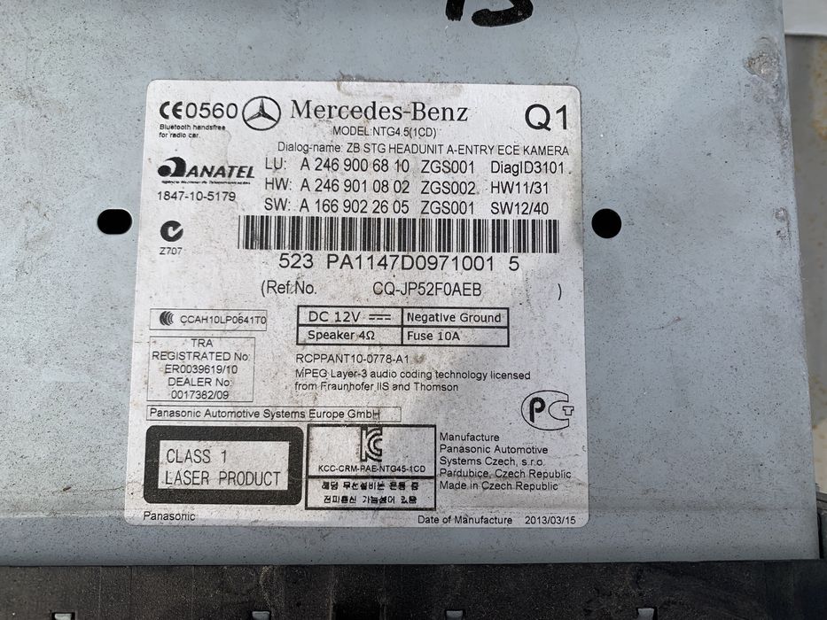 CD/Navi /Comand -Mercedes B-class/w246/