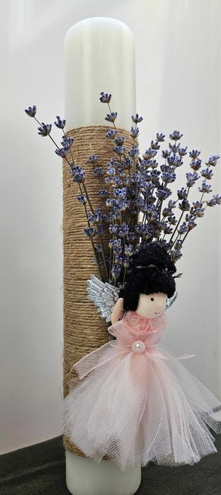 Lumanare botez fetita Printesa si levantica