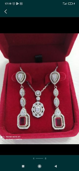 Серьги и подвеска серебро 925 новые