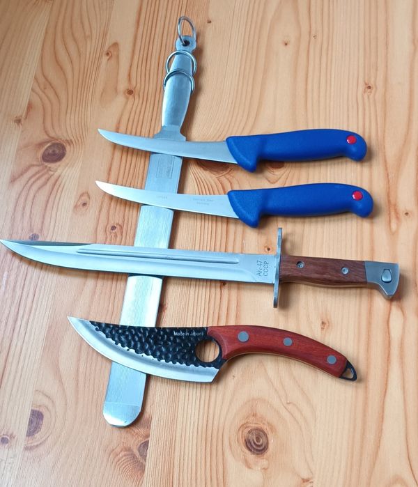 Set 4 Cutite Macelarie + Masat Profesional Germany