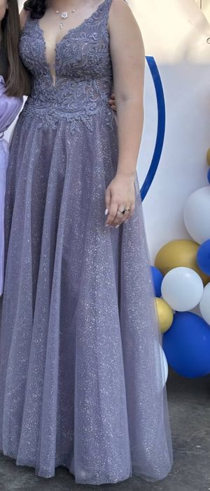 Рокля бална лилава