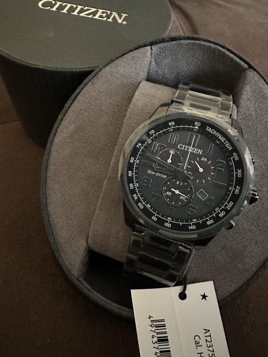 Citizen Eco-Drive Men's Chronograph Black Stainless Steel Watch