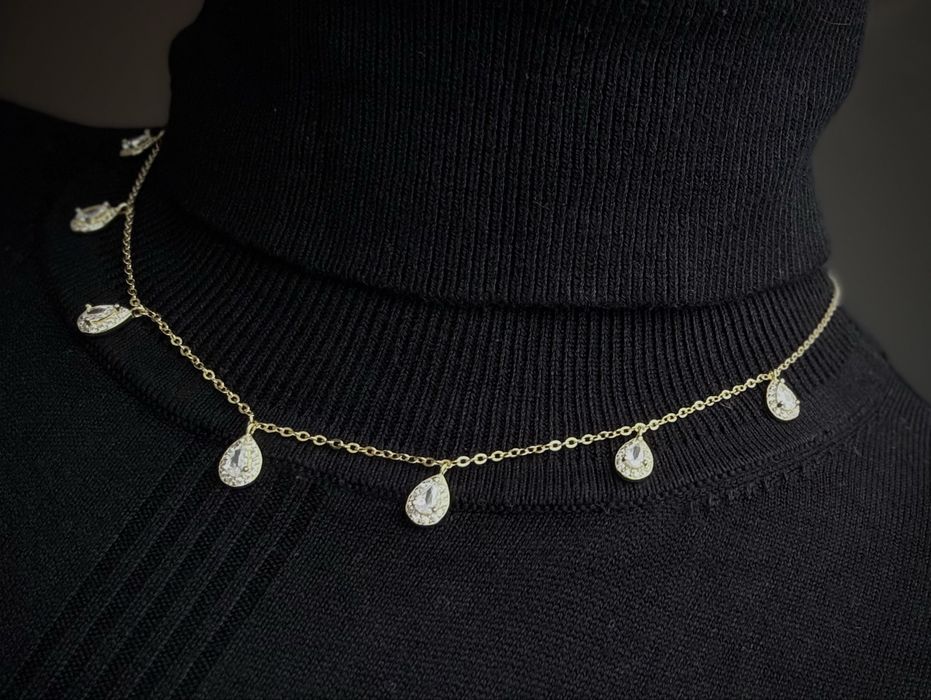 Colier Argint suflat cu Aur