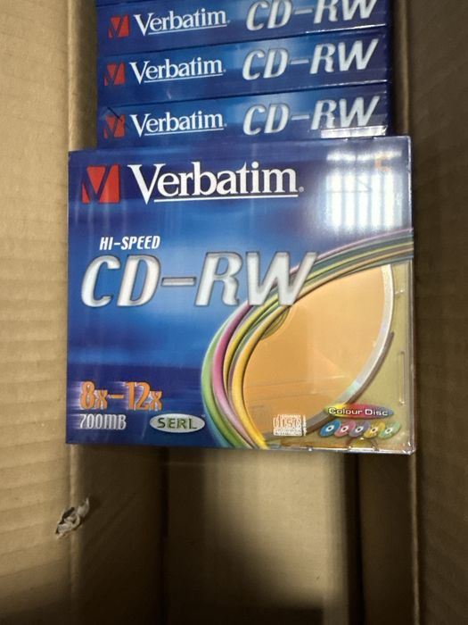 Новый Компакт диск CD-RW Verbatim 700 MB