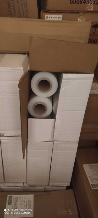 Стреч фолио палетно-прозрачно-3,2кг-23мк, стреч фолио палет-черно 2кг