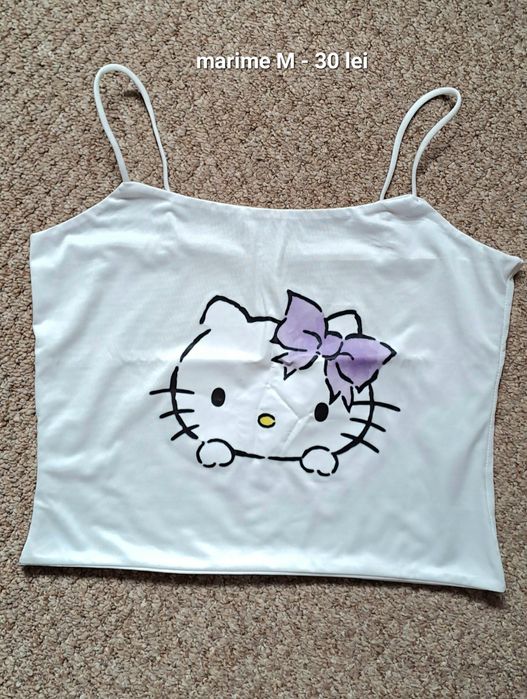 Maieu top hello kitty maieu alb nou dublat