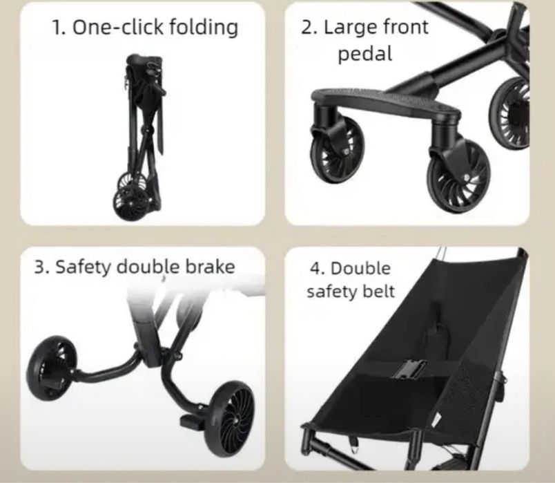 Легкая прогулочная коляска