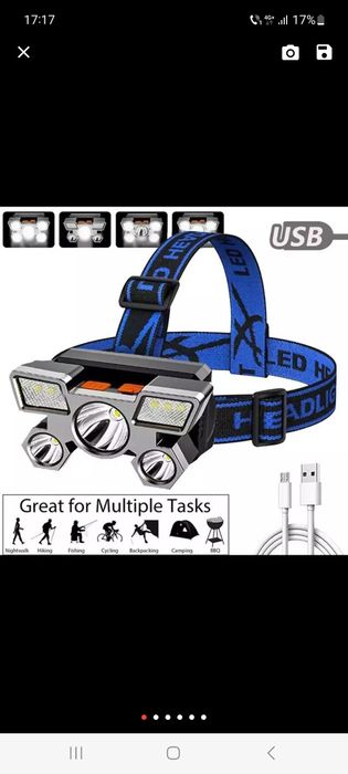 Vand lampa led pe cap