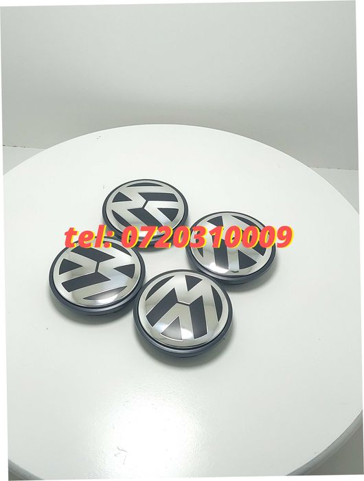 Set 4 Buc Capace Janta Aliaj Negru Cu Argintiu Vw