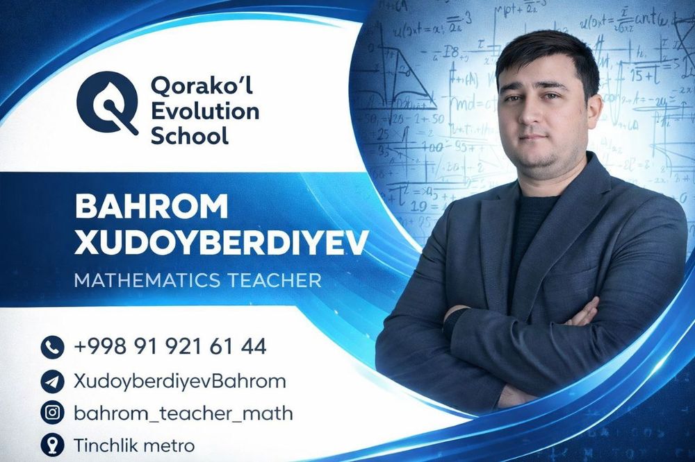 Fizika va Matematika ni rus tilida utadigan uqituvchi