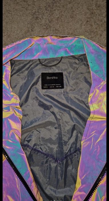 Geaca reflectiv, windbreaker crop
