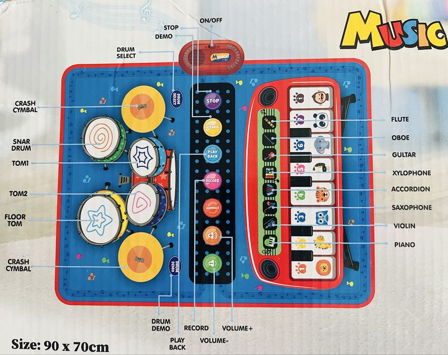 Голяма музикална постелка за деца