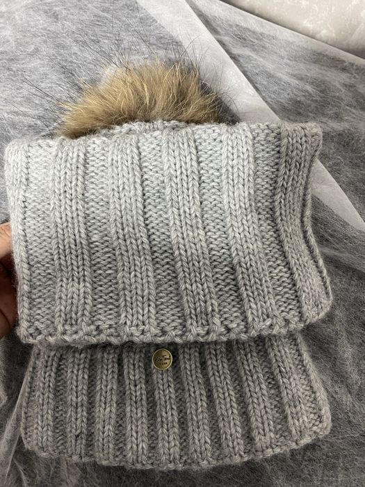 Зимняя шапка со снудом