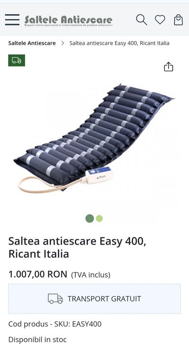 Pat electric pentru persoane cu dizabilitatii 
Are dife