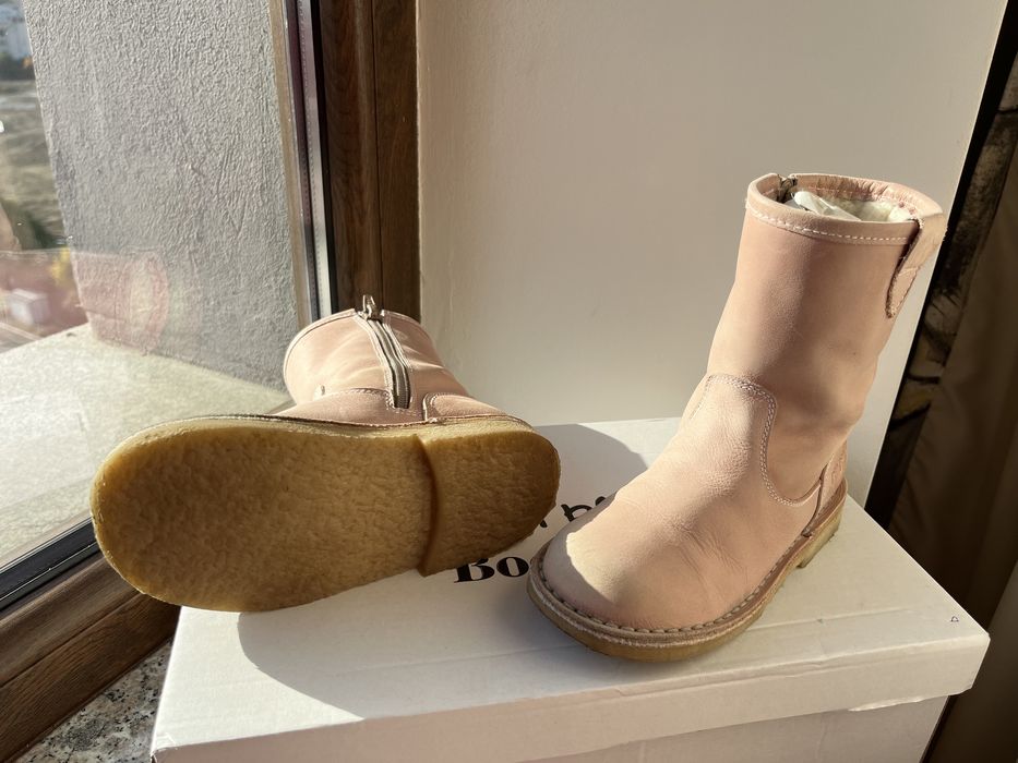 Cizme piele fetita marca spaniola Pom Pom marimea 27